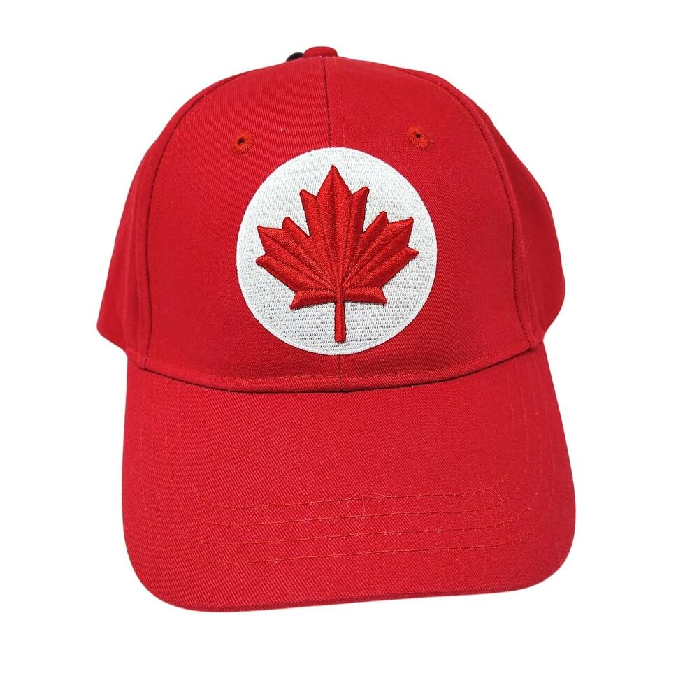 New Hudson's Bay Canada Montreal Golf Hat Red Cotton Adjustable Embroidered